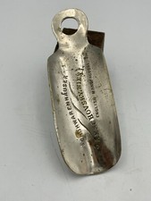 Vintage Metal Shoe Horn SCHUHWARENHAUSER Advertising Metal Antique England