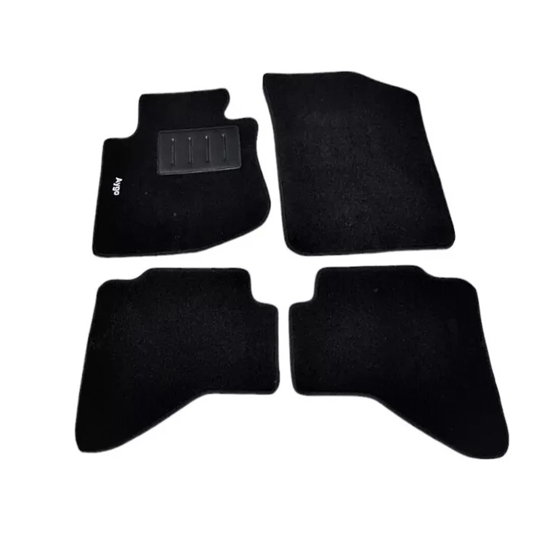 Mossa Premium tappetini auto in velluto compatibili con Toyota Aygo I (2005- 2014) - tappeti auto - beige 1
