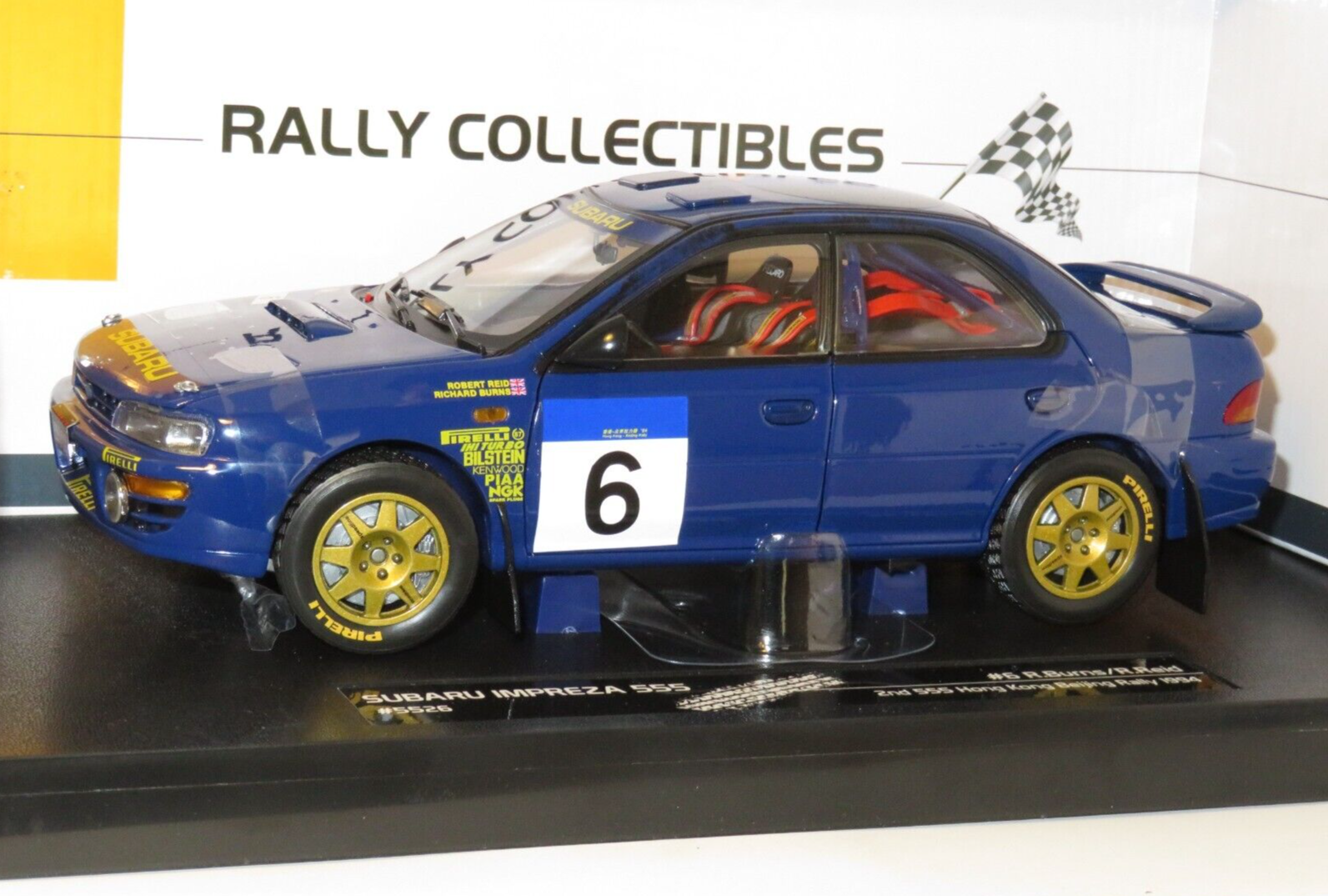 1/18 Subaru Impreza 555     Rally 555 Hong Kong - Beijing 1994  #6 R.Burns