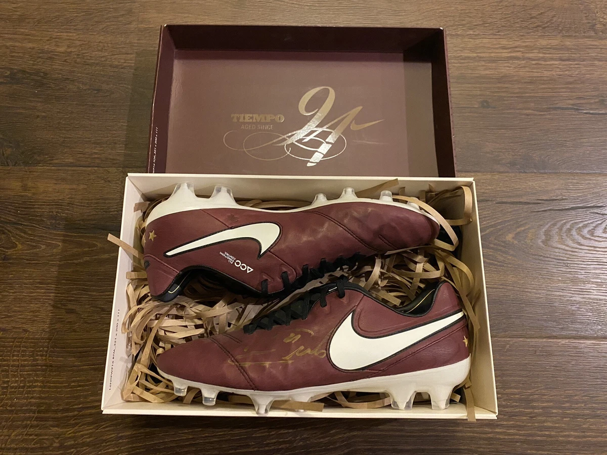 corazón perdido vena alfiler AUTOGRAPHED NIKE Tiempo Andrea Pirlo Legend VI SE FG Merlot/Gold/Wht 835364  601 | eBay