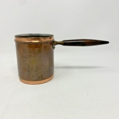 Cafetera espresso vintage de cobre con mango de madera hecha en Portugal rústica - Imagen 4 de 11