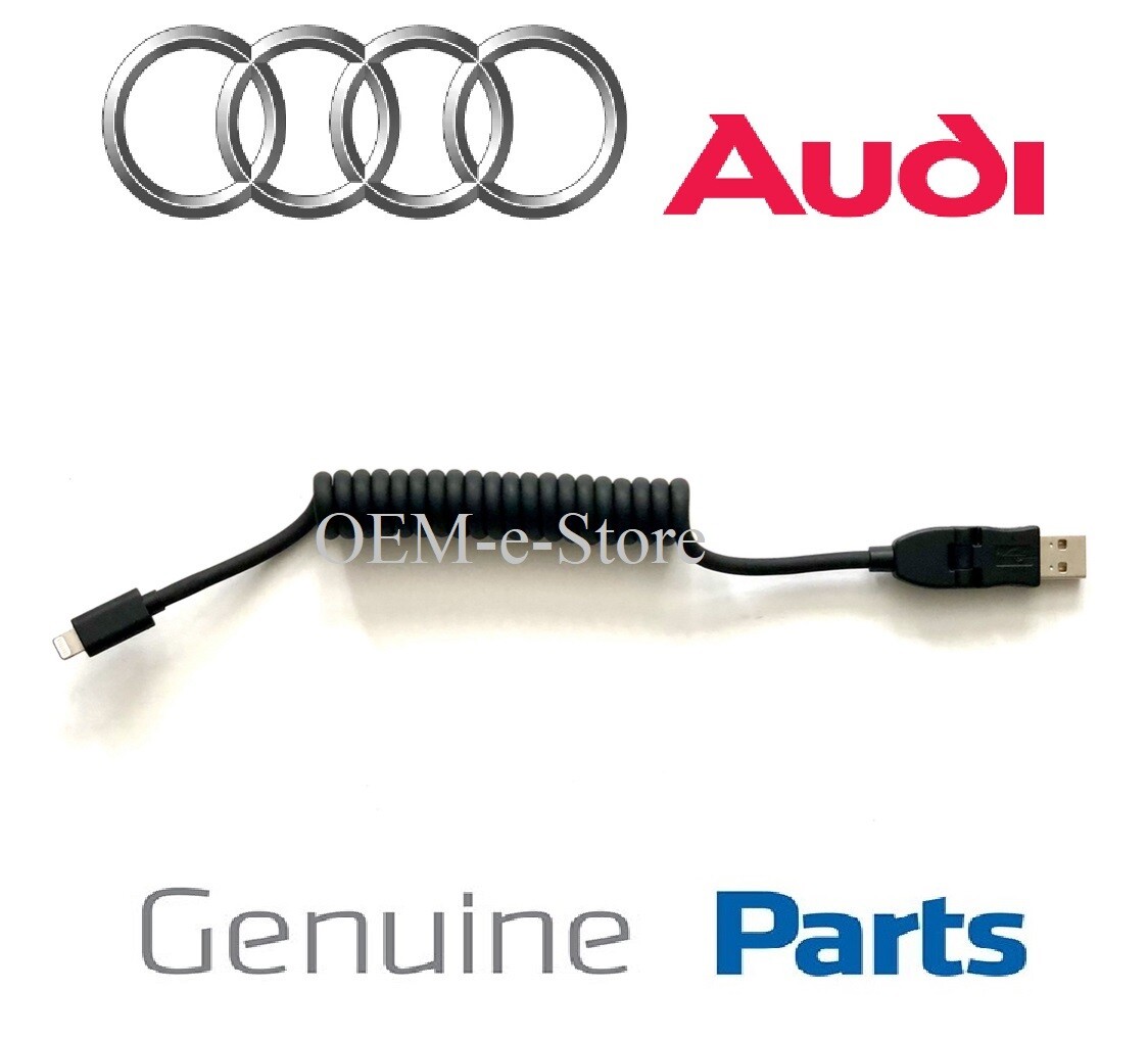 Genuine Audi USB Cable Charger for Apple iPhone Lightning Adapter Connector NEW