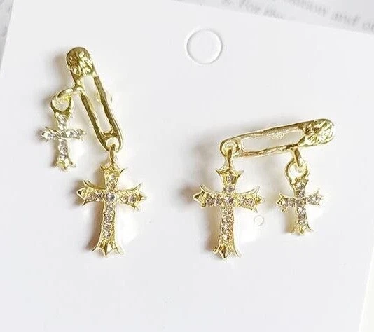 Pin & cross online earrings