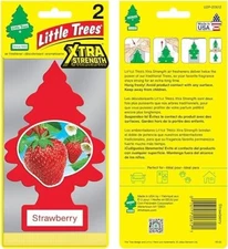 Little Trees X-tra Strength Strawberry Large Air Freshener 2 pack