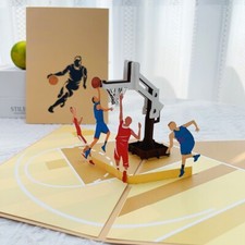 3D Pop UP card Brithday card greeting card for kids boys Personalized Basketball