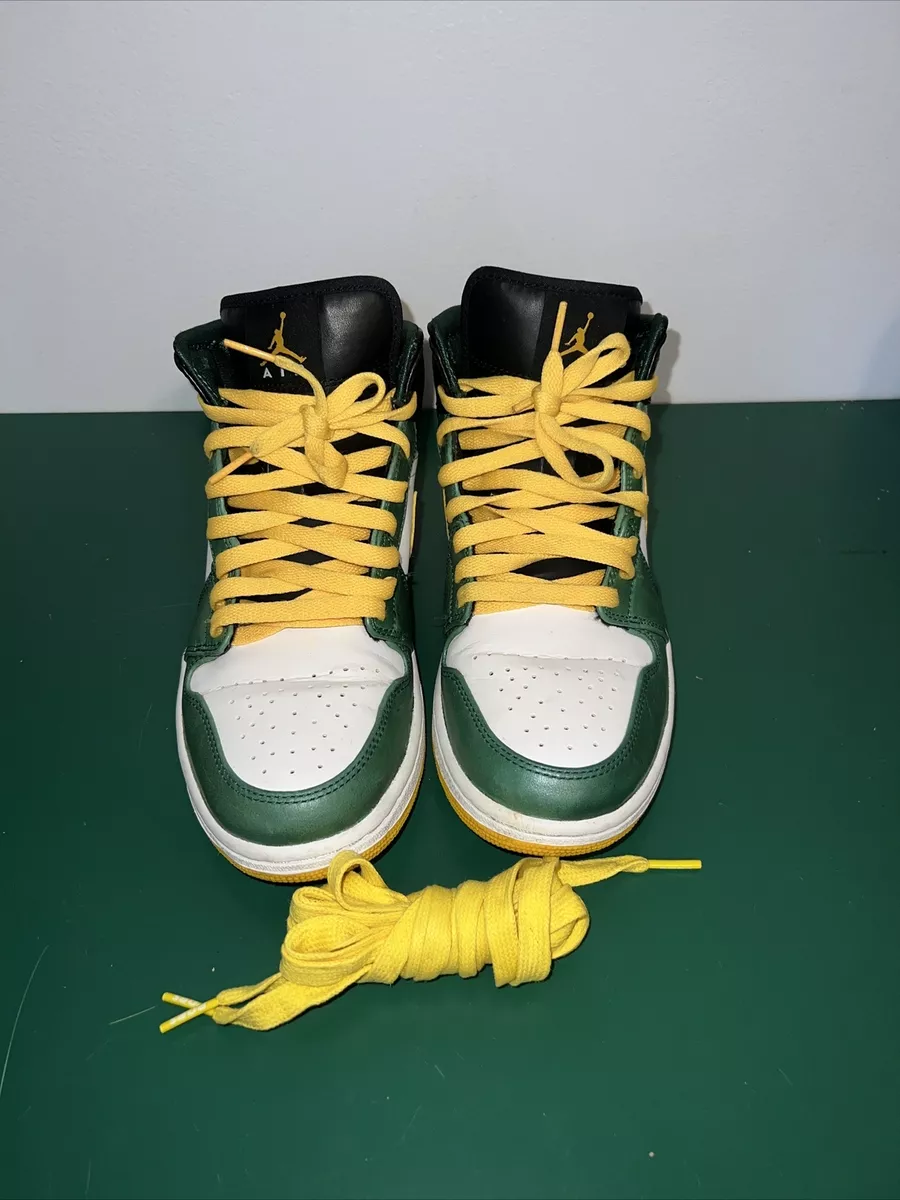 Nike Air Jordan 1 Seattle Super Sonics Men's Size 8 US 554724-307 Green  Yellow