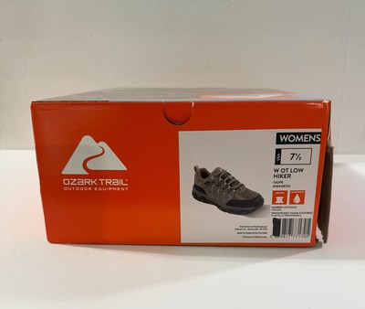 Ozark Trail Women's Taupe Black Suede Mesh Lace Up Hiker Sneakers Shoes Size 7.5