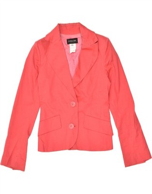 PATRIZIA PEPE Womens 2 Button Blazer Jacket IT 40 Small Red Cotton AF09