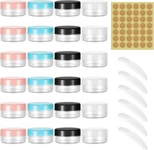 24pcs 5ml Empty Sample Pots Cosmetic Travel Pots Small Containers Jars with Lid