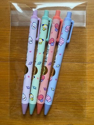 BT21 RJ CHIMMY TATA COOKY 4 PIECE BALL PENS SET #530c29