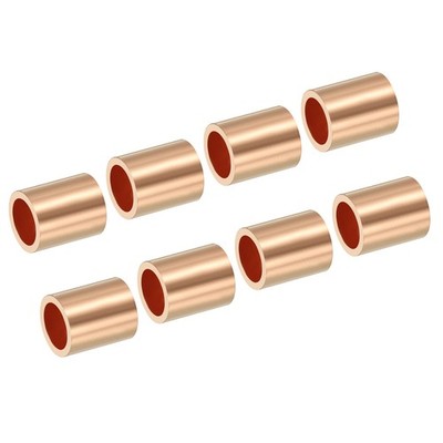12pcs 3/16''/ 5mm Wire Rope Stop Sleeve Copper Crimping Loop Sleeve End, Golden