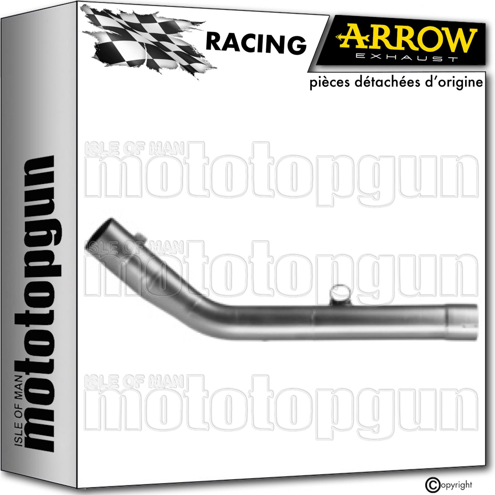 Collecteur Arrow Kove Rally 450 acier échappement moto tout-terrain 2025