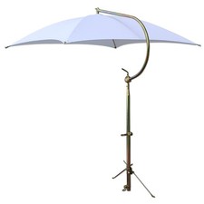White Deluxe Umbrella W/ Brackets-fits Many Cockshutt Tractor Models