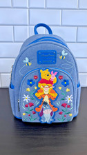 Disney Parks x Loungefly Denim Winnie the Pooh and Friends Mini Backpack NWT