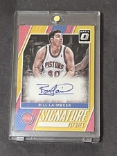 2017 Panini Donruss Optic Bill Laimbeer Signature Series Gold Prizm 1/10 Auto