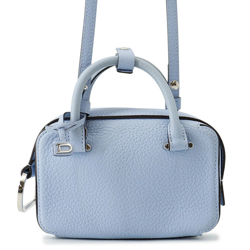 Delvaux Cool Box Nano Togo Soft Grain Leather AA0670AQY Handbag Blue #TZB3803
