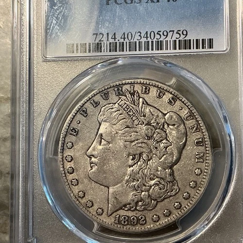 1892-CC Silver Morgan Dollar  XF40