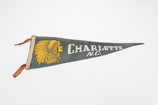 Vintage Charlotte North Carolina Souvenir Felt Pennant 26"
