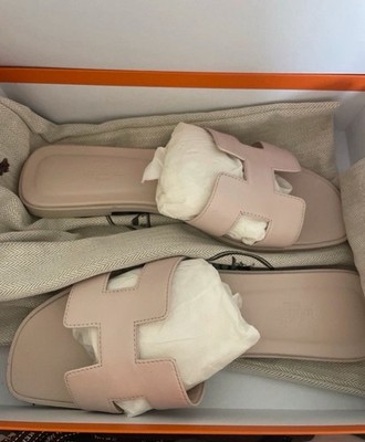   HERMES ORAN Sandalen / Gr. 39 / FULL SET Rose Rosa  