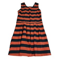 Womens Dress 3XL Orange Black Stripe Fit Flare J Tomson