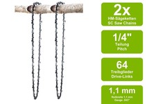 2 Chaînes adapté pour Stihl HT56-C-E | 30cm 1/4 64M 1,1mm
