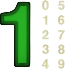 Solar House Numbers Waterproof - Self-Charging, No Batteries, No Solar Panels, N