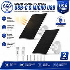 2W Solar Panel for Security Cameras, 5V Solar Charger