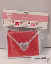 Valentines Day Heart Envelope Garland Felt 6ft Fabric Valentine Banner