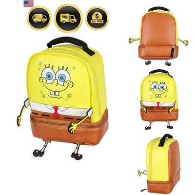 Nickelodeon SpongeBob SquarePants Character Face Dual Compartment Lunch Box B...