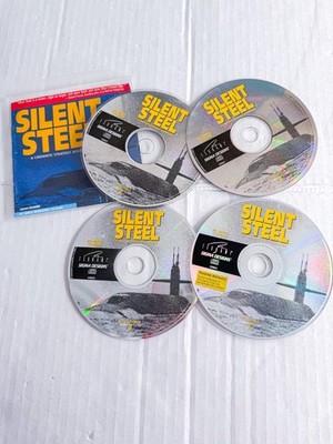 Silent Steel PC CD-Rom 4 Disc Set Sigma Designs Retro Cinematic Strategiespiel