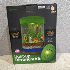 Light-up Terrarium Kit for Kids with Built in LED Light on Lid New