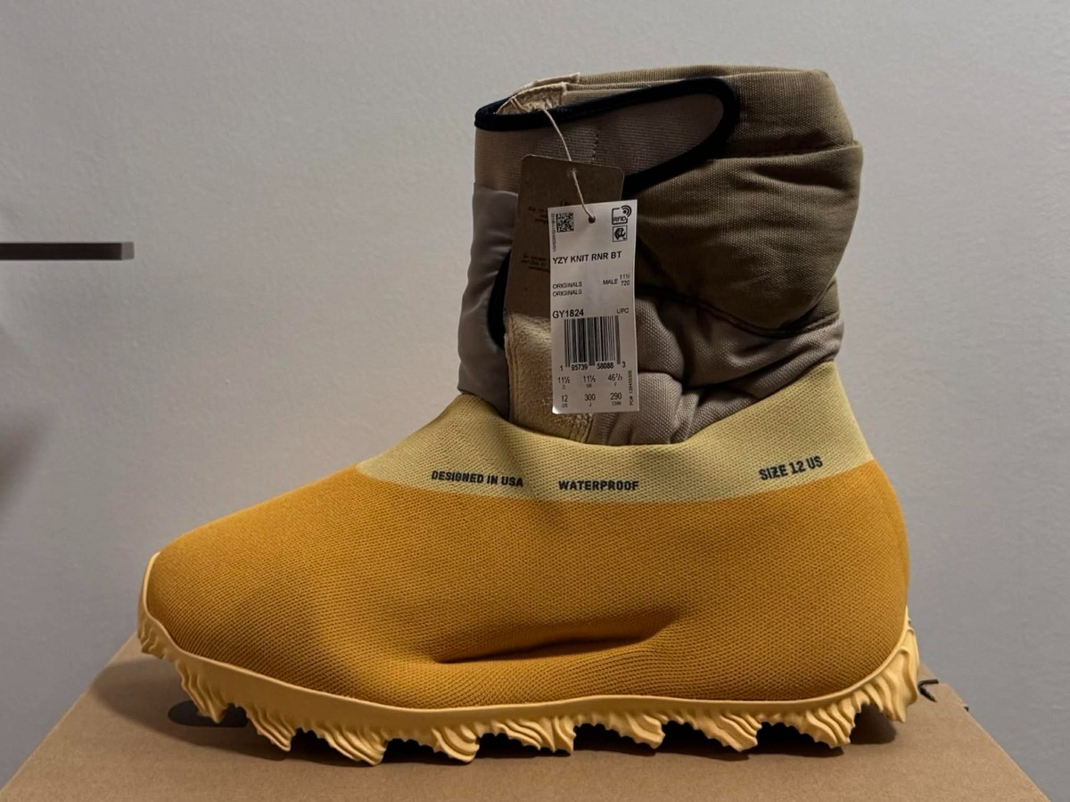 Adidas Yeezy KNIT RNR BT (Knit Runner Boot) - Sulfur - US Size 12