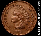 1873 (closed) Indian Head Cent - Scarce  Almost Uncirculated  Semi-key  #G9286