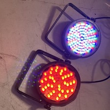 Pair Chauvet DJ Slimpar 56 LED DMX Slim Flat Par Can RGB Wash Light Effect