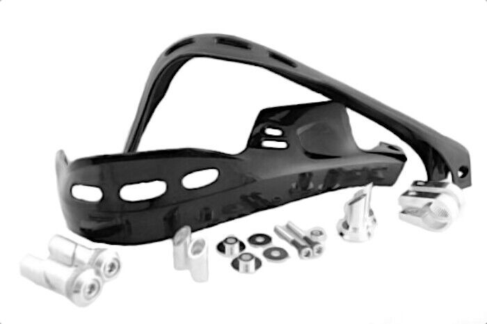 Protège-mains Enduro noirs en polypropylène renforcé pour moto Off-Road