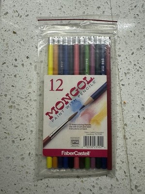Vintage Faber-Castell Mongol Paint with Pencils 12 Watercoloring Pencils Sealed