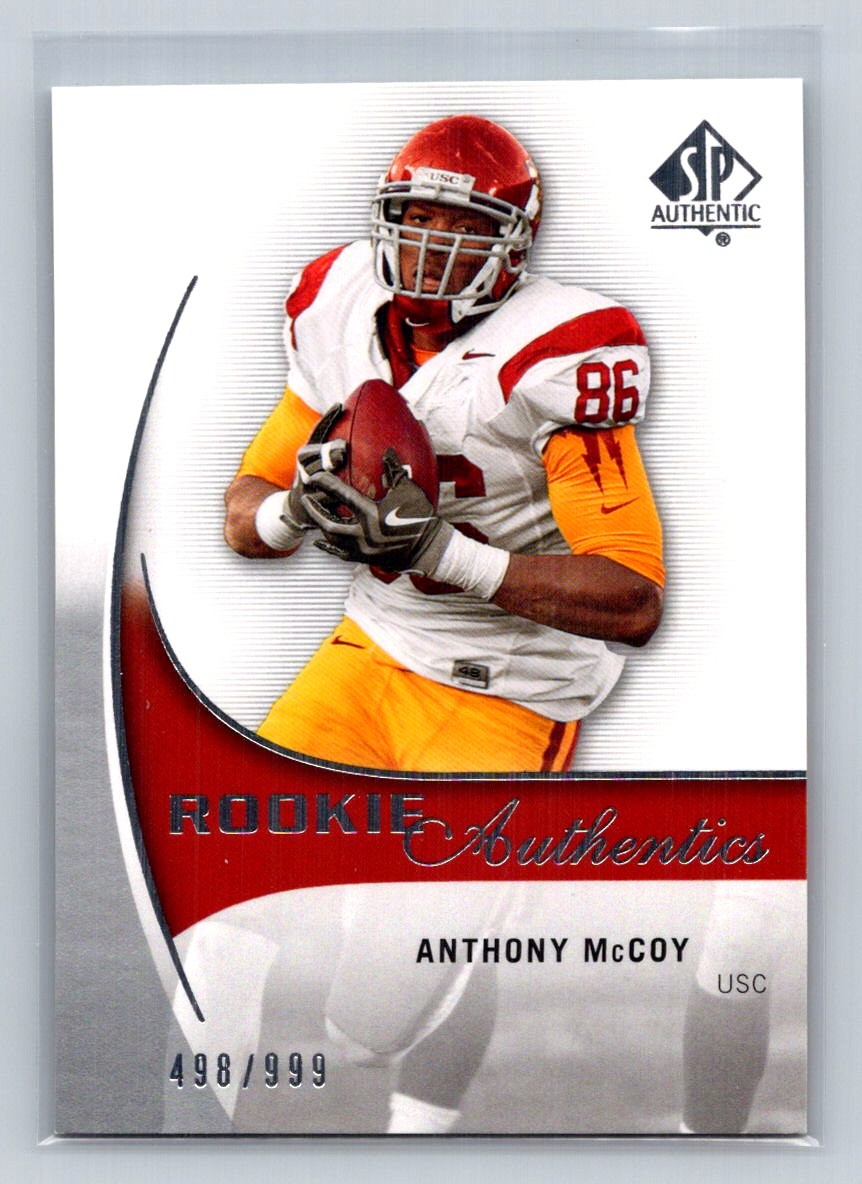 2010 SP Authentic  #223 Anthony McCoy Rc /999 Rookie USC Trojans B53