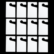 12 PCS Blank White Parking Permit Hang Tags 3x5 Inch PVC Rearview Mirror