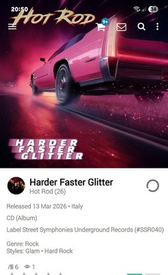 Hot Rod ~ Harder Faster Glitter AOR CD 2026 Melodic Glam Hard Rock Wig Wam