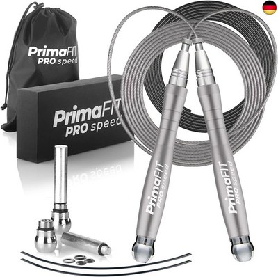 PrimaFIT Springseil Erwachsene Fitness Pro Speed Jump Rope 3m Seilspringen