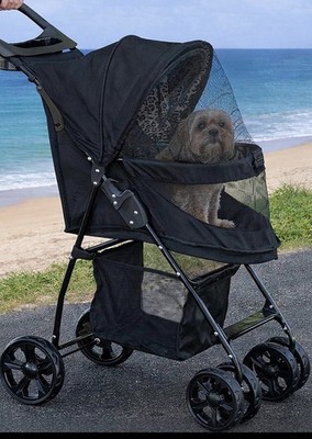Pet Gear Happy Trails Lite Pet Stroller for Cats Dogs Zipper Entry Easy Fold