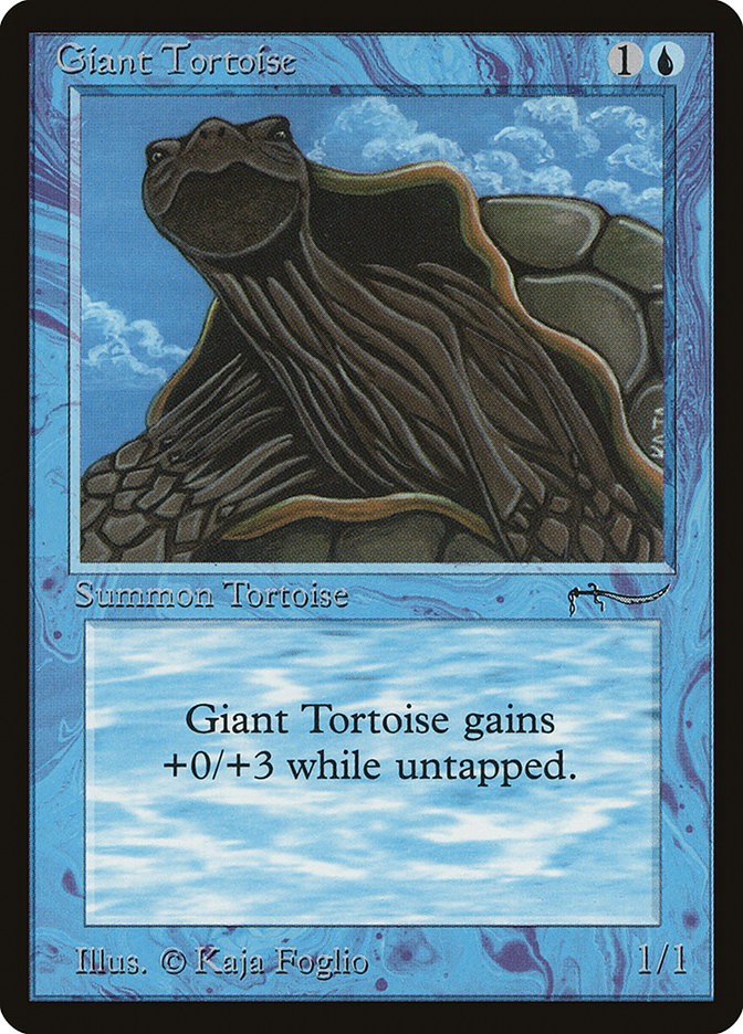 MTG Magic the Gathering Giant Tortoise (15/92) Arabian Nights LP - Light Version