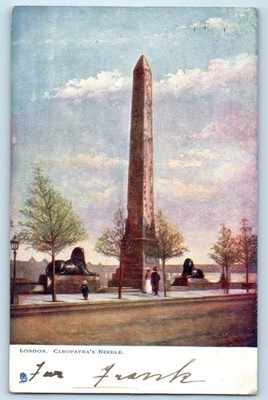 London England Postcard Cleopatra s Needle 1904 Antique Oilette Tuck Art