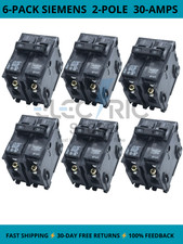 6 PACK SIEMENS Q230 30A 2-POLE BREAKER 120/240V TYPE QP HVAC AC NEW