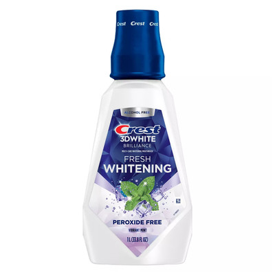 Crest 3D White Brilliance Mundspülung Zahnaufhellung 1L ohne Alkohol