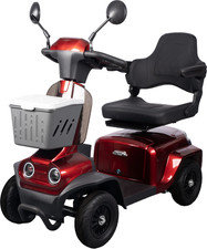 350W Heavy Duty 4 Wheel Mobility Scooters for Adult Red Luxury