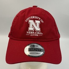 New Era University Of Nebraska Cornhuskers Men  s Red Adjustable Hat Red NEW