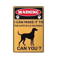 Funny Warning Dog Signs, 8x12 Inch Metal Tin Signs Beware Dog Tin Safety Plaque