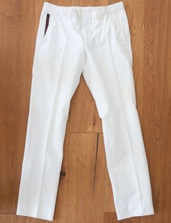 Org. Gucci Pantalone Chino Uomo 48 Pants Sherry Elegante Jeans Men's White Bianco Raro