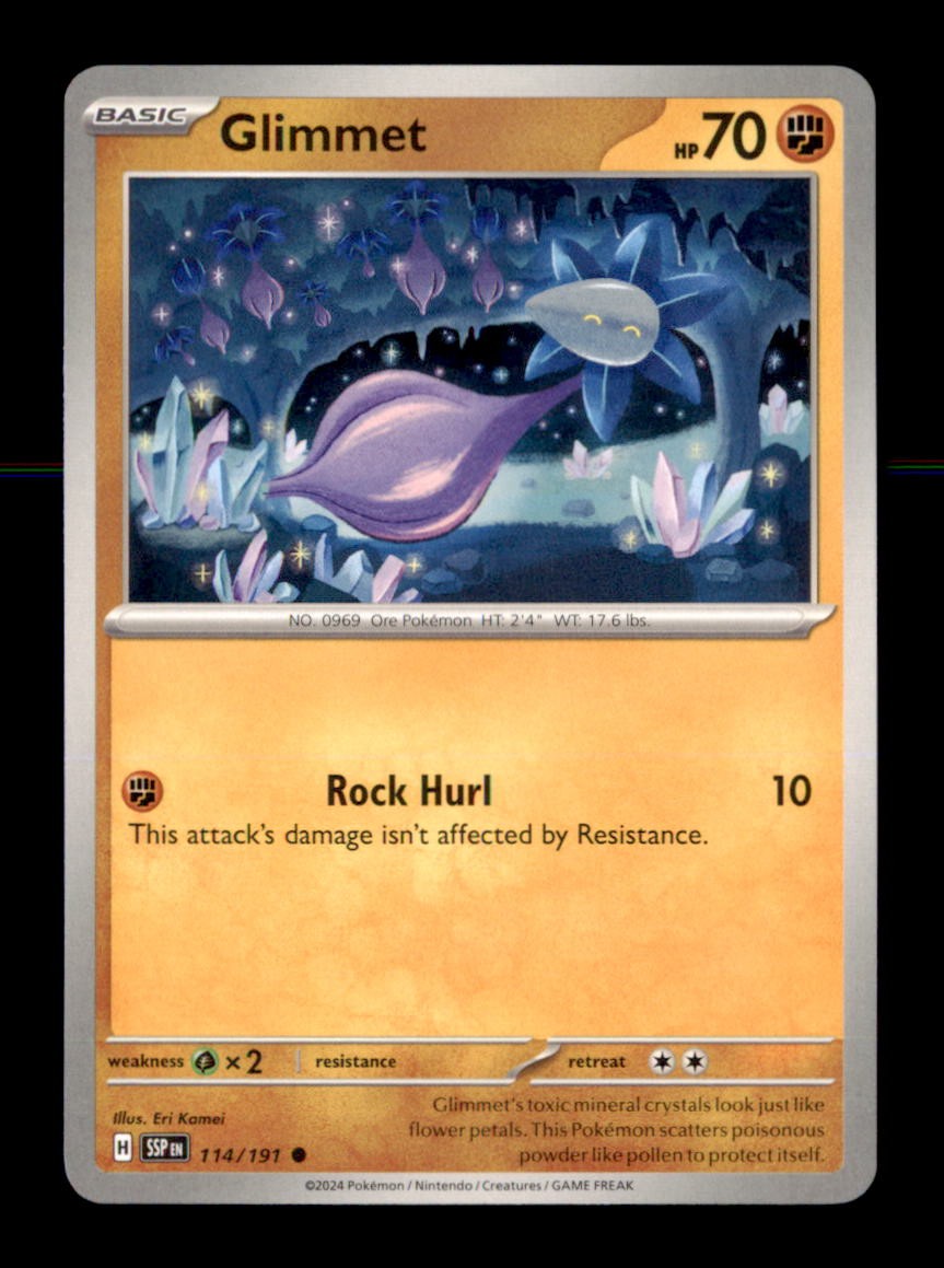 Glimmet 114/191 Common Surging Sparks Pokemon Near Mint